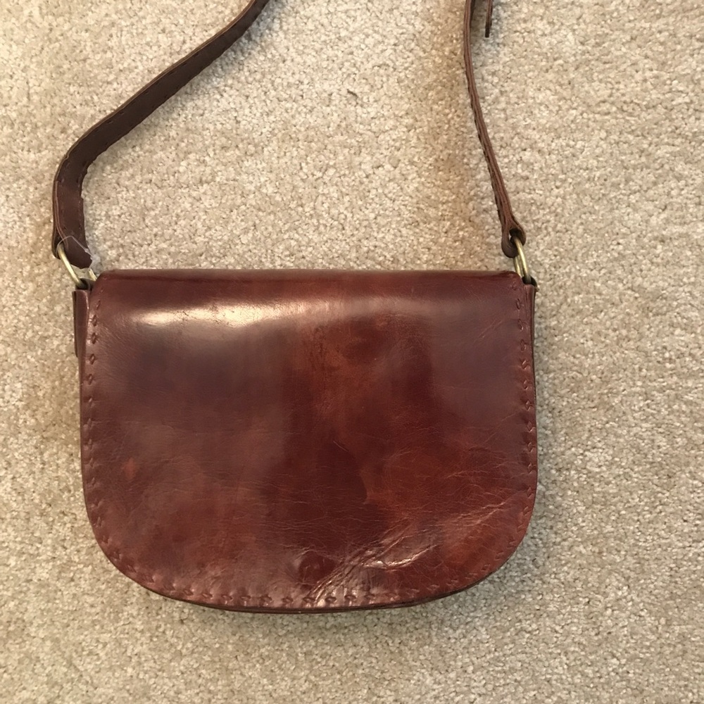 Tan sling bag